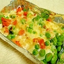 ポテトサラダで簡単おつまみ！焼きポテト野菜チーズ！